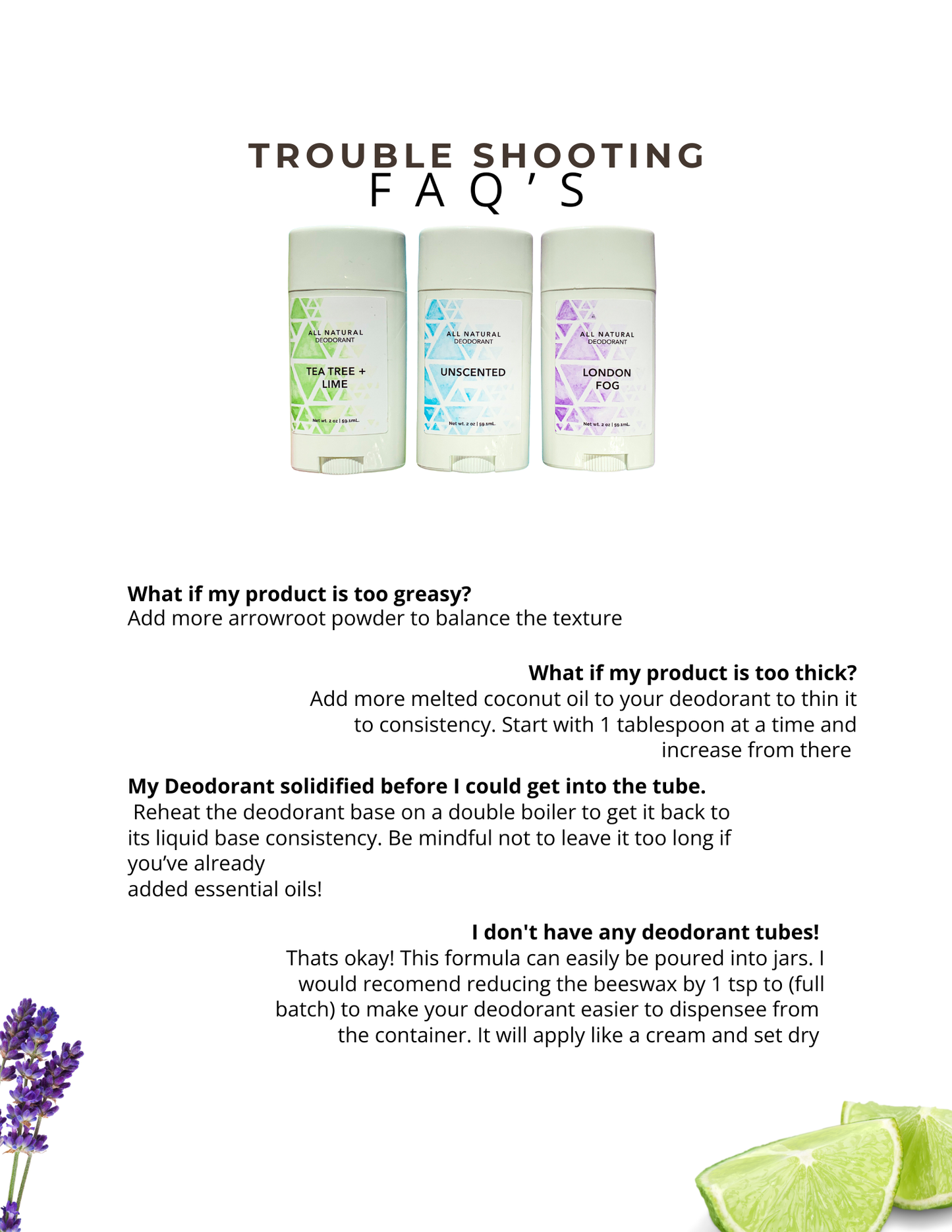 The Beauty Recipe: Natural Deodorant E Book